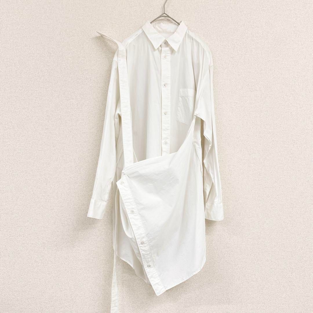 Chika Kisada チカキサダ シャツ ブラウス ワンピース 変形 オーバーサイズ コットン 白
