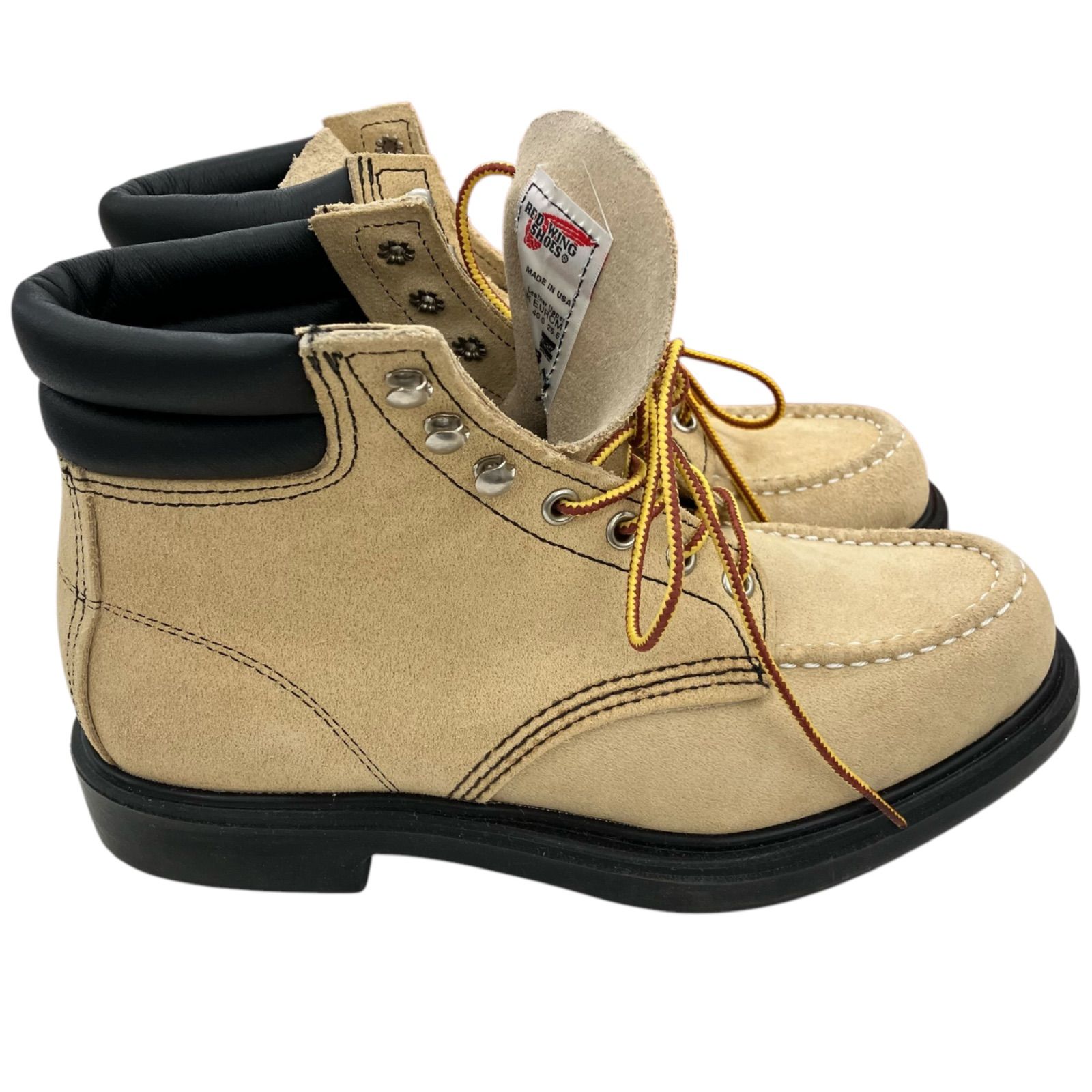 186000 現状品 RED WING レッドウィング ショートブーツ 8118  25.5 ベージュ メンズ [250410HM210090] 186000 現状品 RED WING レッドウィング ショートブーツ 8118 25.5