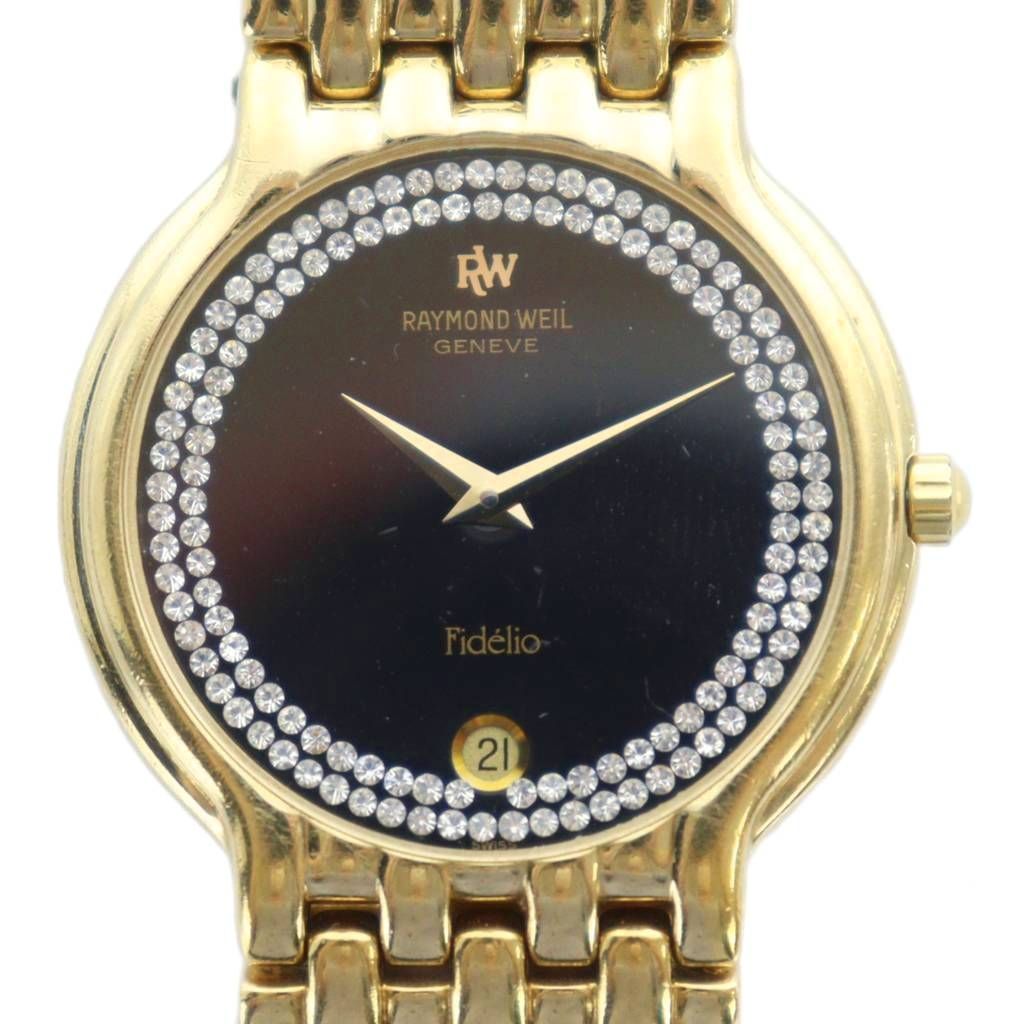 希少】レイモンドウィル 4702 ラインストーン ゴールド ホワイト