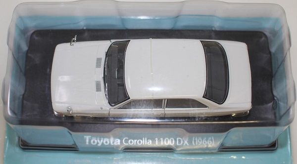 未使用　国産名車コレクション　1/24 トヨタ カローラ 1100 DX 1/24スケール、トヨタ カローラ 1100DX 1966年型｜覆面えるの
