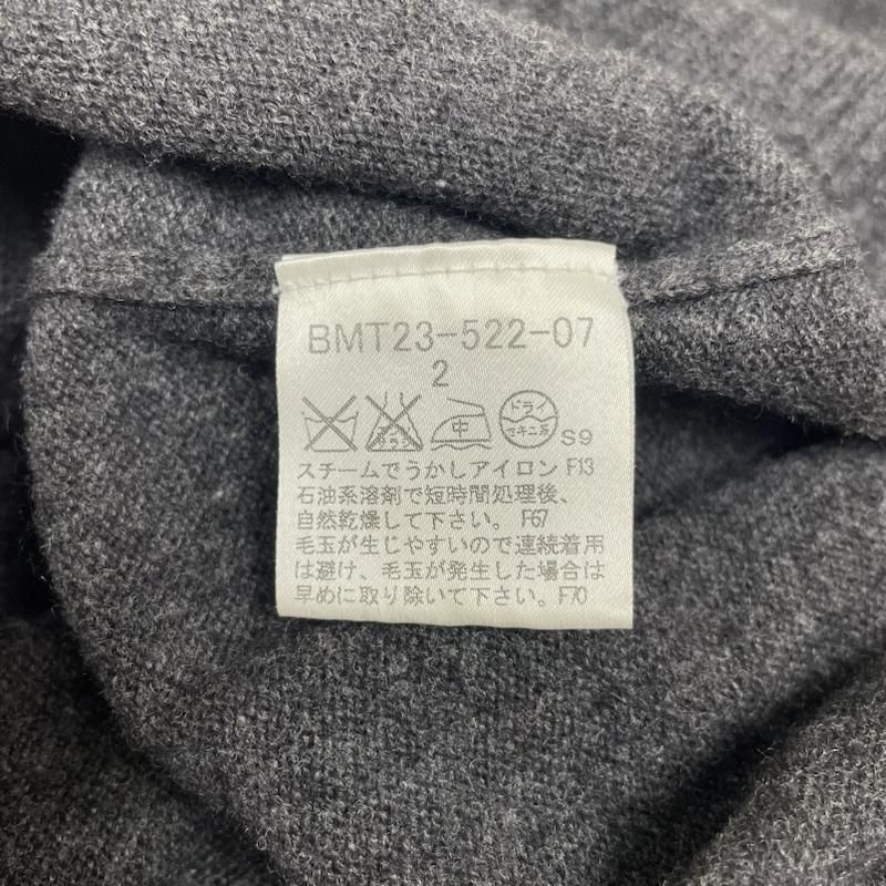 バーバリーブラックレーベル カシミア混 Ｗジップニットジャケット グレー バーバリーブラックレーベル カシミア混 Wジップニット