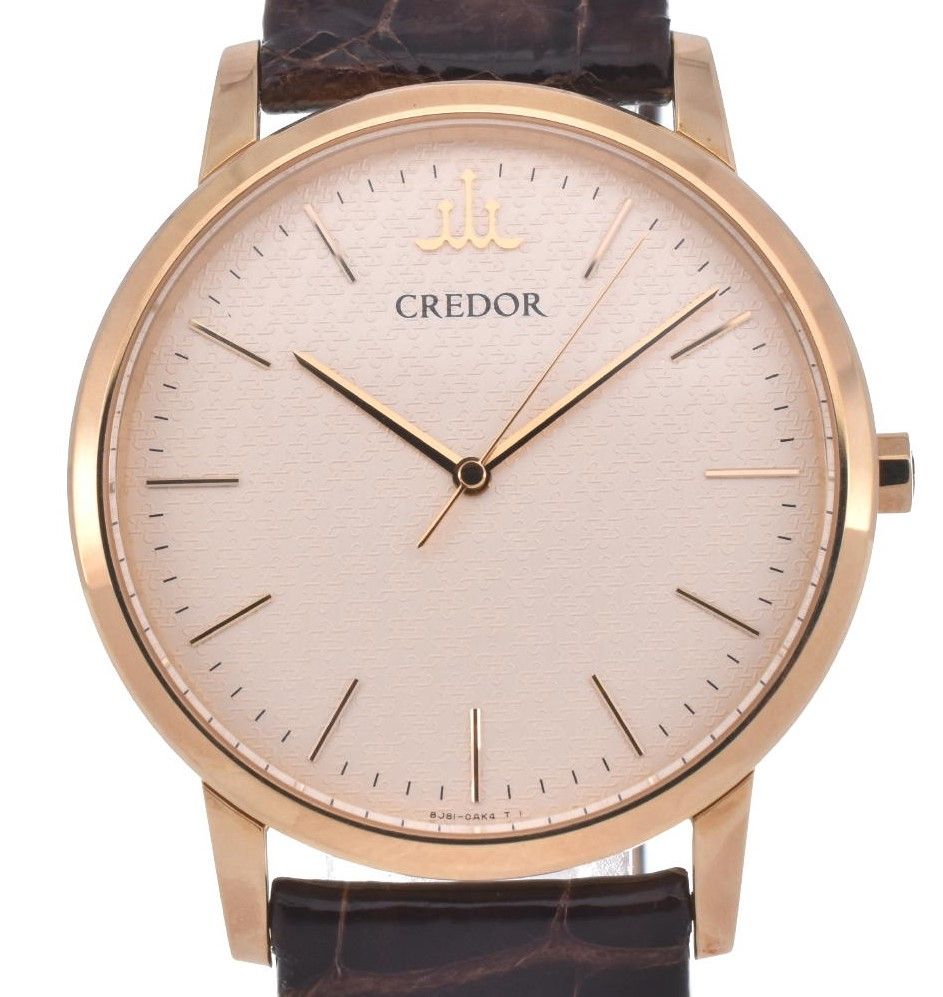 セイコー SEIKO GBAR012/8J81-0AH0 クレドール シグノ K18YG/レザー