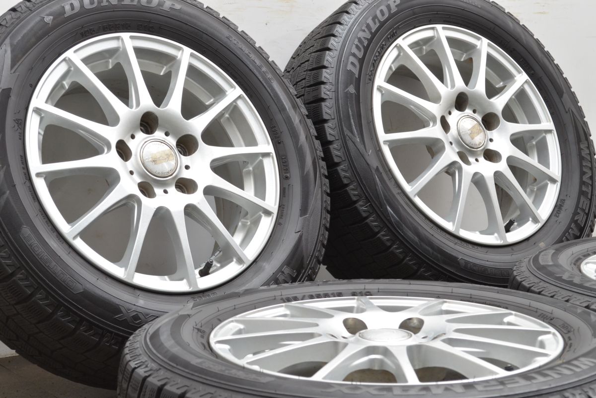 品 ティラードガンマ 15in 6J 45 PCD114.3 ダンロップ ウィンターマックスWM02 195 65R15 ノア ヴォクシー ステップワゴン セレナ