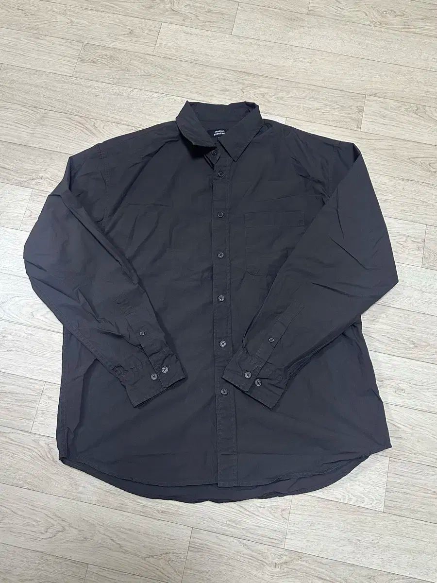 （ M ） musinsa standard(ムシンサスタンダード) リラックスド ウォッシュド ポプリン シャツ ガンメタル