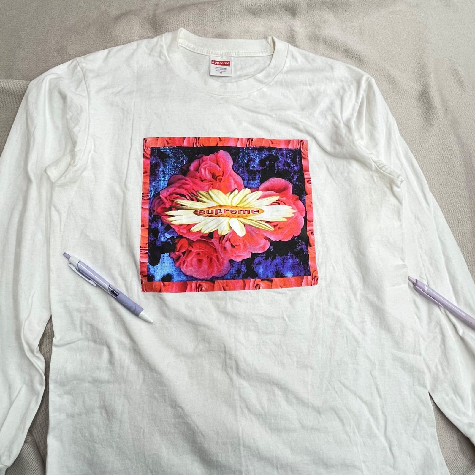 レア】supreme シュプリーム bloom Tee ロングTシャツ S ロゴ プリント