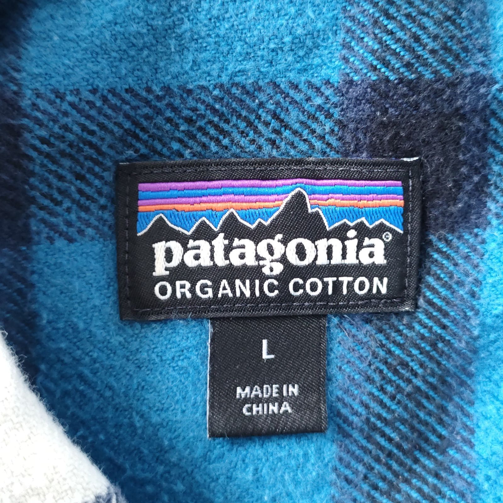 patagonia フィヨルドシャツ へビネル ロエベ Lサイズ ブルー オーガニックコットン パタゴニア