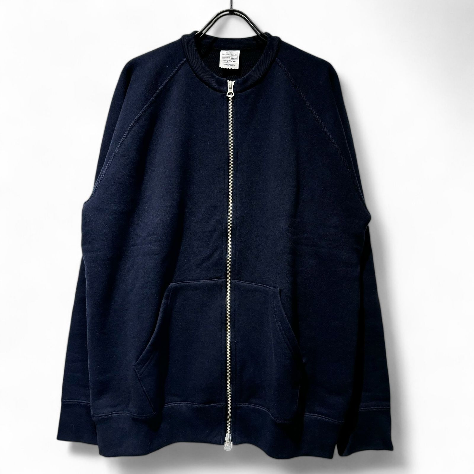LOOPWHEELER カーディガン（ネイビー、Mサイズ） LOOPWHEELER (ループウィラー) ジップスウェットカーディガン メンズ