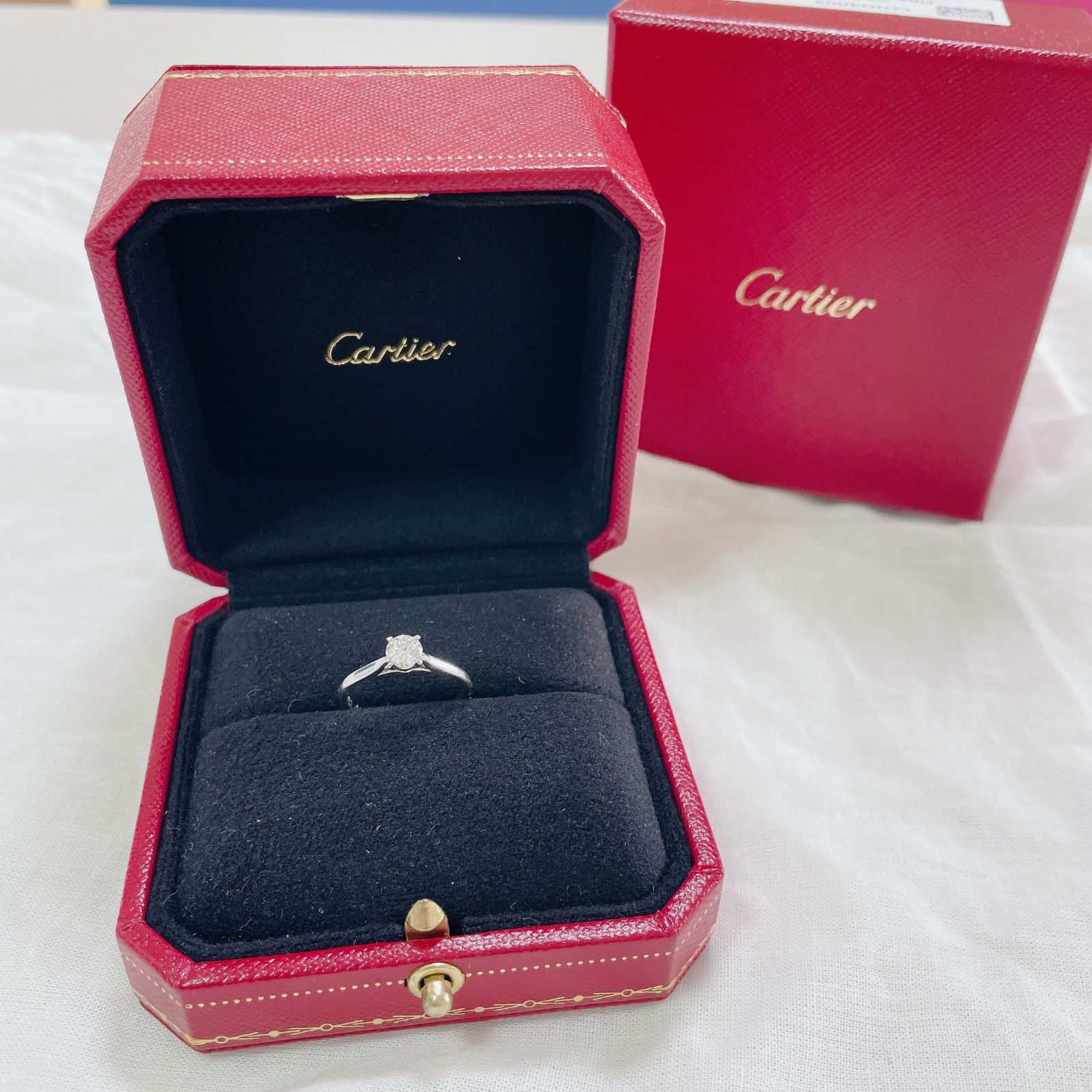 Cartier Pt950 0.36ct ダイヤモンドリング - メルカリShops