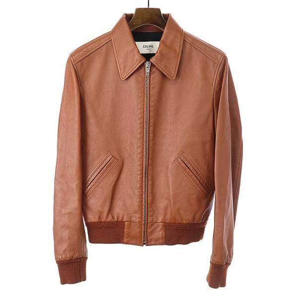 CELINEセリーヌ20AWソフトラムスキンジップアップレザージャケット