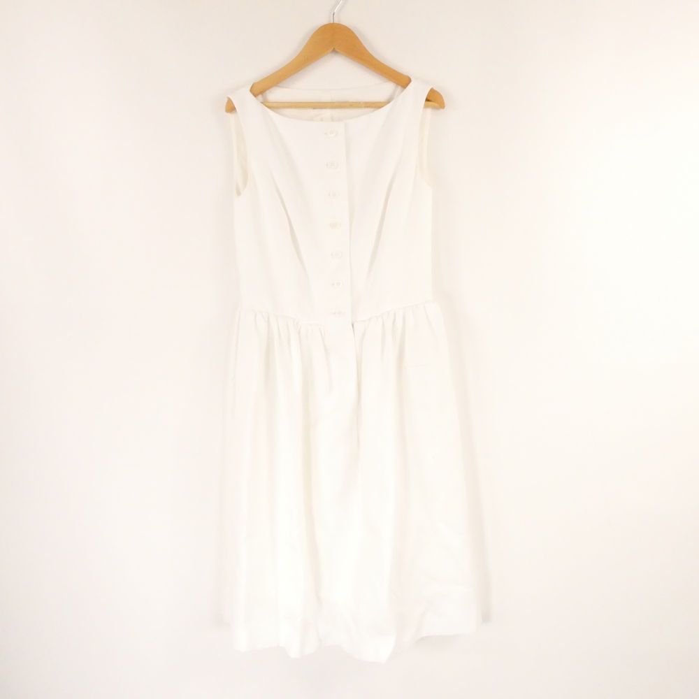 FOXEY フォクシー Canele 34013 ワンピース 38 コットン ノースリーブ ミディ丈 ドレス レディース AY6889A35