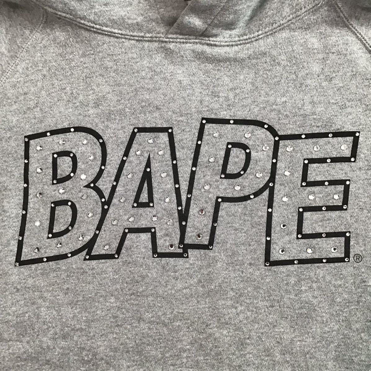 スワロフスキー BAPE LOGO プルオーバー パーカー Mサイズ a bathing ape BAPE swarovski pullover  hoodie エイプ ベイプ NIGO