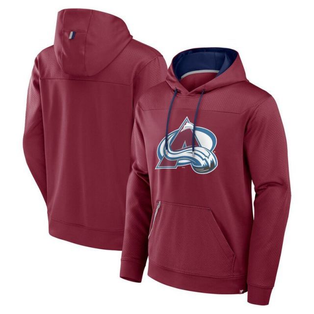 【送料無料】 ファナティクス メンズ Tシャツ トップス Men's Fanatics Burgundy Colorado Avalanche Defender Pullover Hoodie Ava Med Re