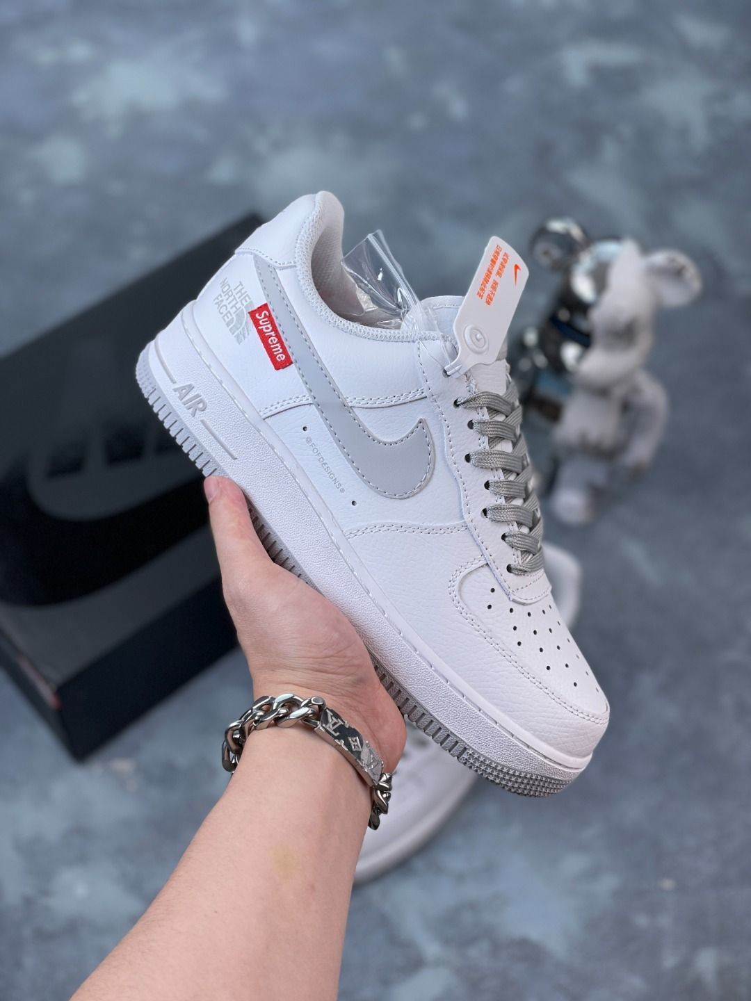 全新未使用男女兼用 Nike Air Force 1 ′07 x Supreme 01-MM輸入1