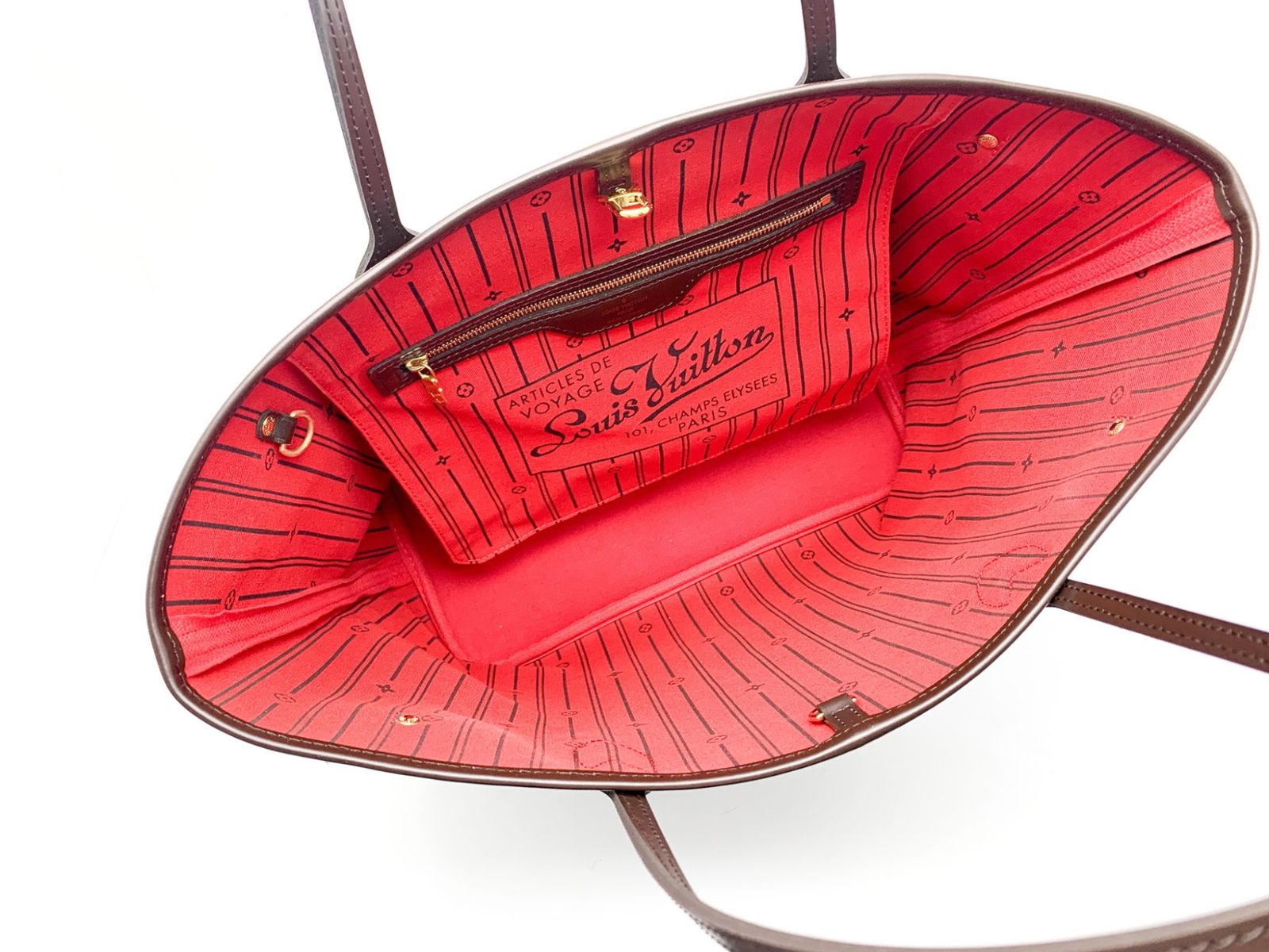 LOUIS VUITTON ルイヴィトン ダミエ ネヴァーフルMM 旧タイプ 内側