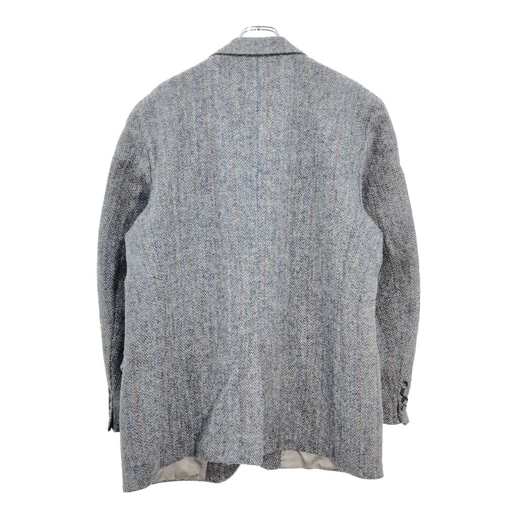 90年代 Harris Tweed ハリスツイード テーラードジャケット グレー メンズ 44相当 古着 V4528