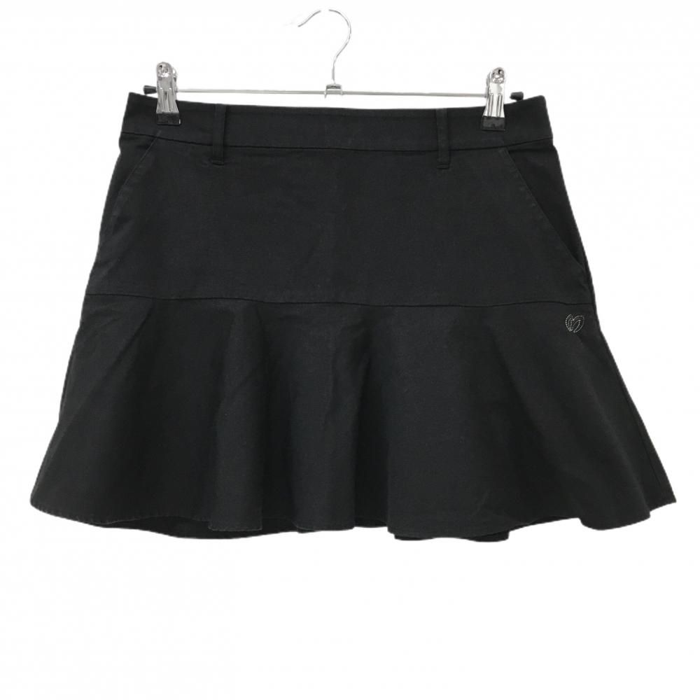 yukiky MASTER BUNNY EDITION 黒スカート マスターバニー スカート 黒 切替裾フレア レディース 2(L) ゴルフ