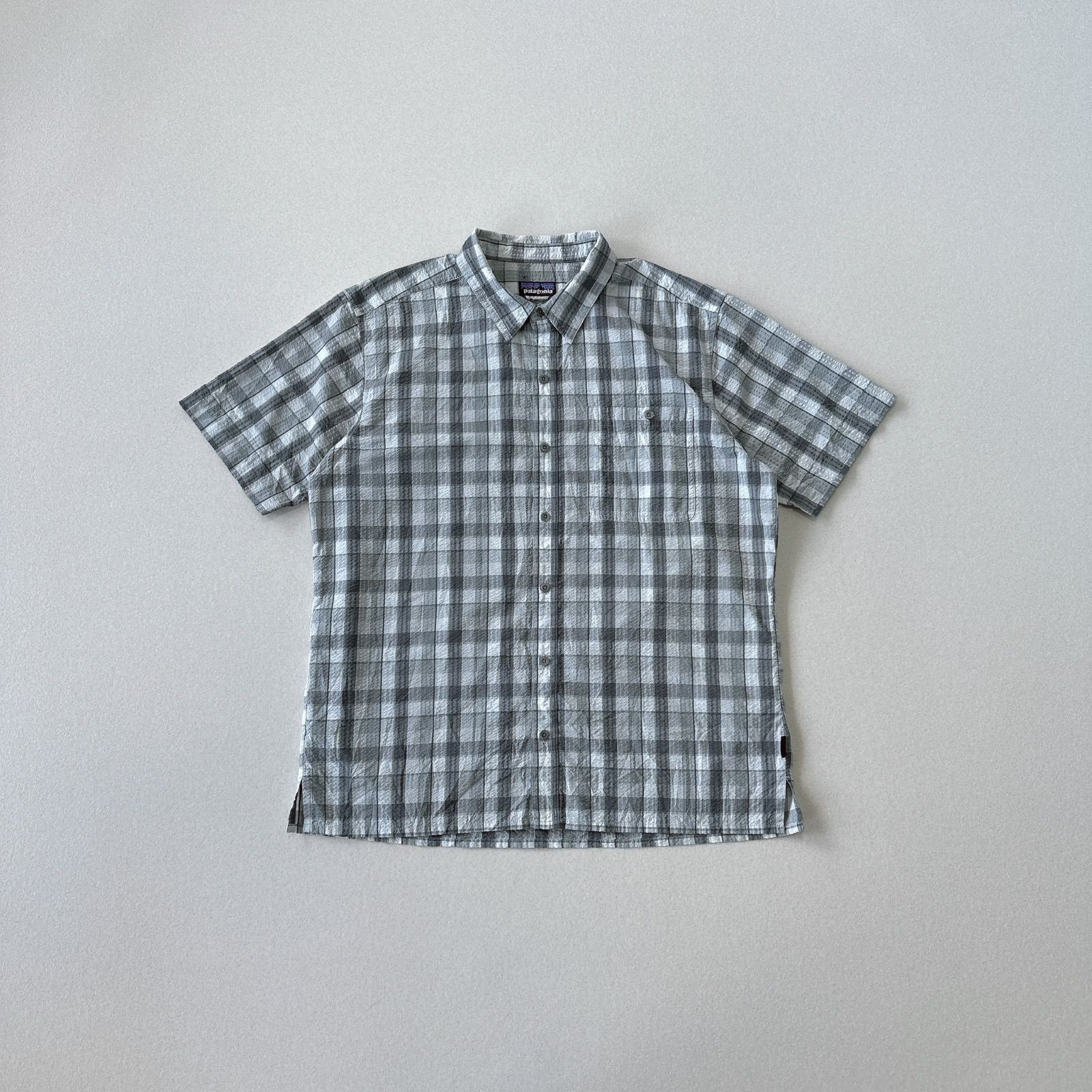 パタゴニア シアサッカー チェック柄 シャツ グレー patagonia Short