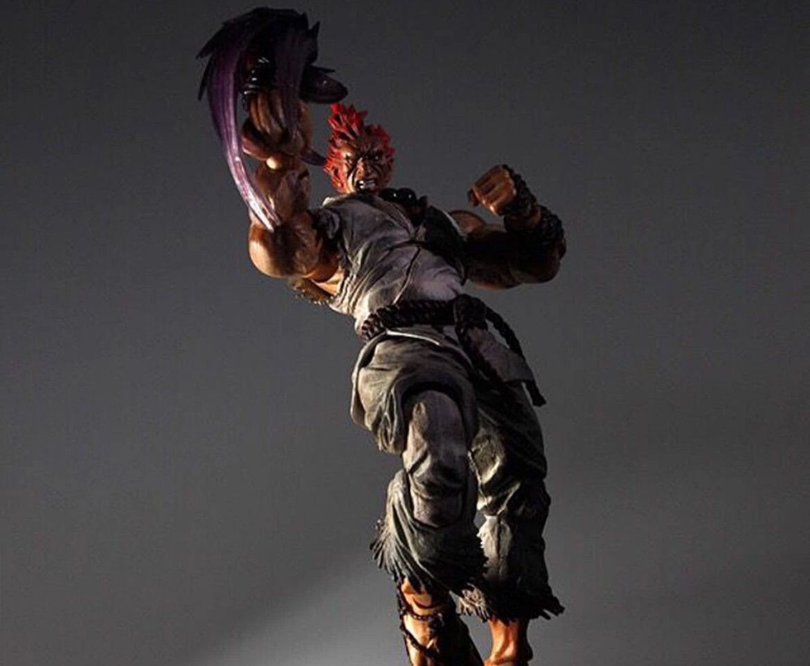 ストリートファイター 豪鬼 フィギュアセット 白 多関節可動