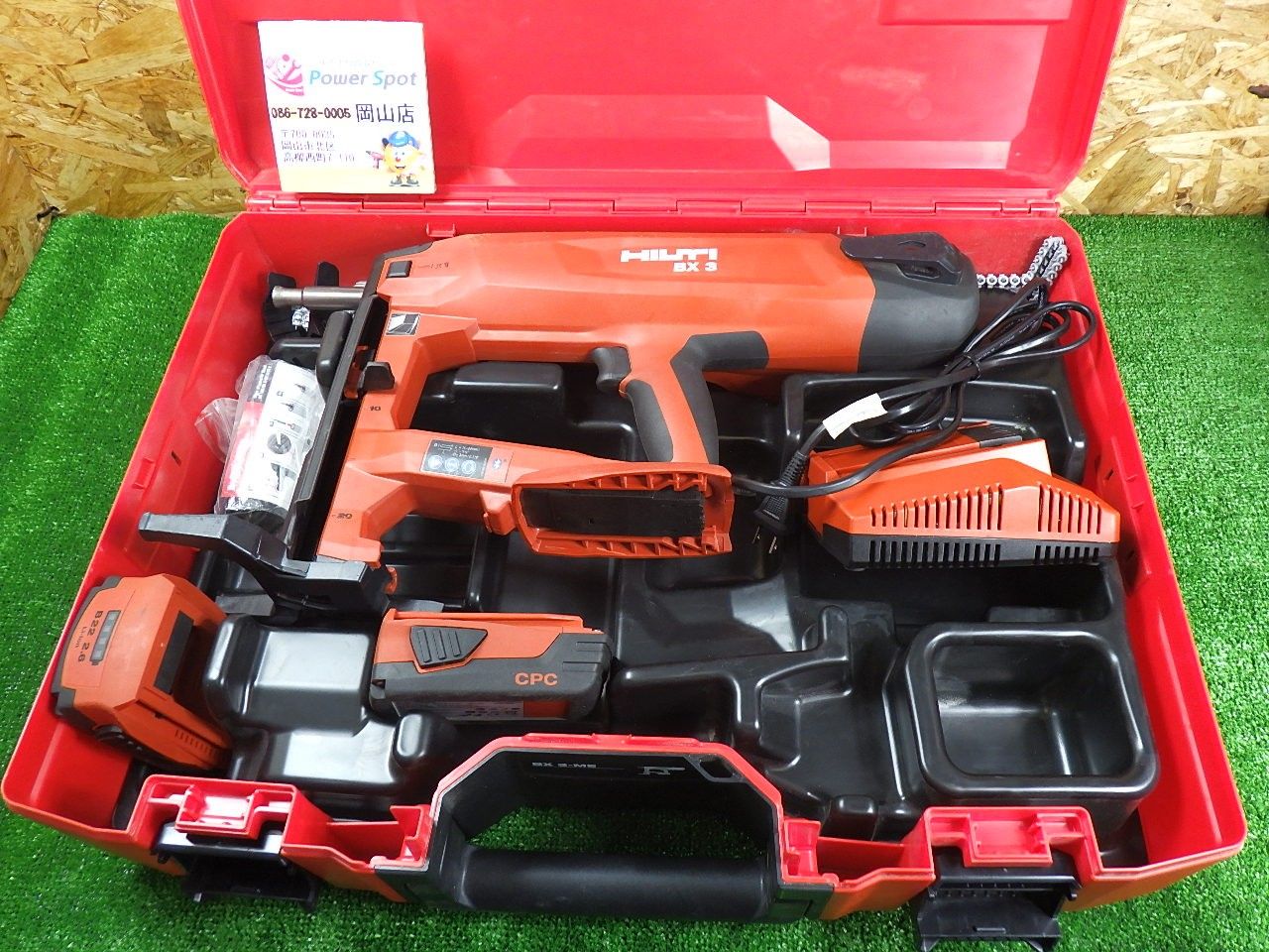 人気商品入荷 HILTI ヒルティ バッテリー式鋲打機 BX 3-ME A22 ケース バッテリー 充電器 品