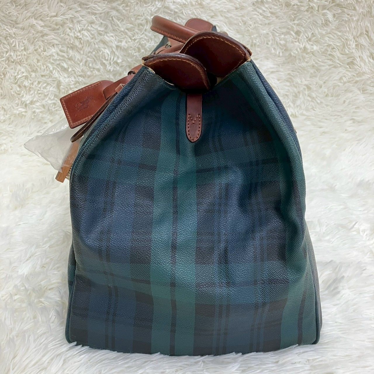 ポロラルフローレン チェック柄 ボストンバッグ 大容量 美品》ポロラルフローレン ボストンバッグ ブラックウォッチ チェック