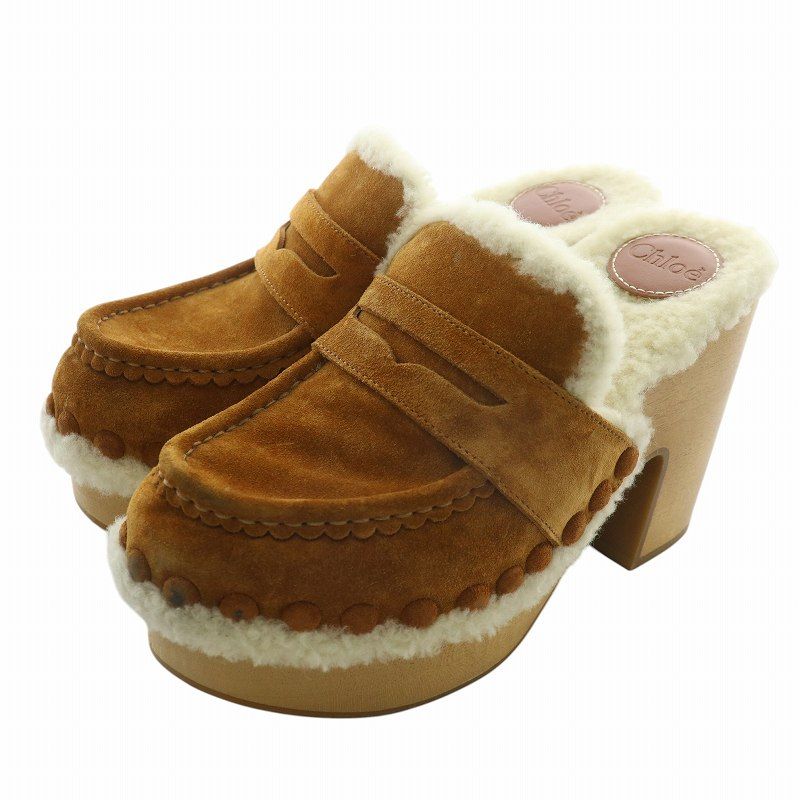 クロエ CHLOE クロッグ CLOGS サンダル ミュール スエード