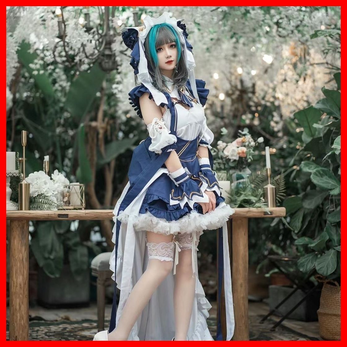 人気商品 アズールレーン チェシャー コスプレ衣装 猫耳メイド フル 