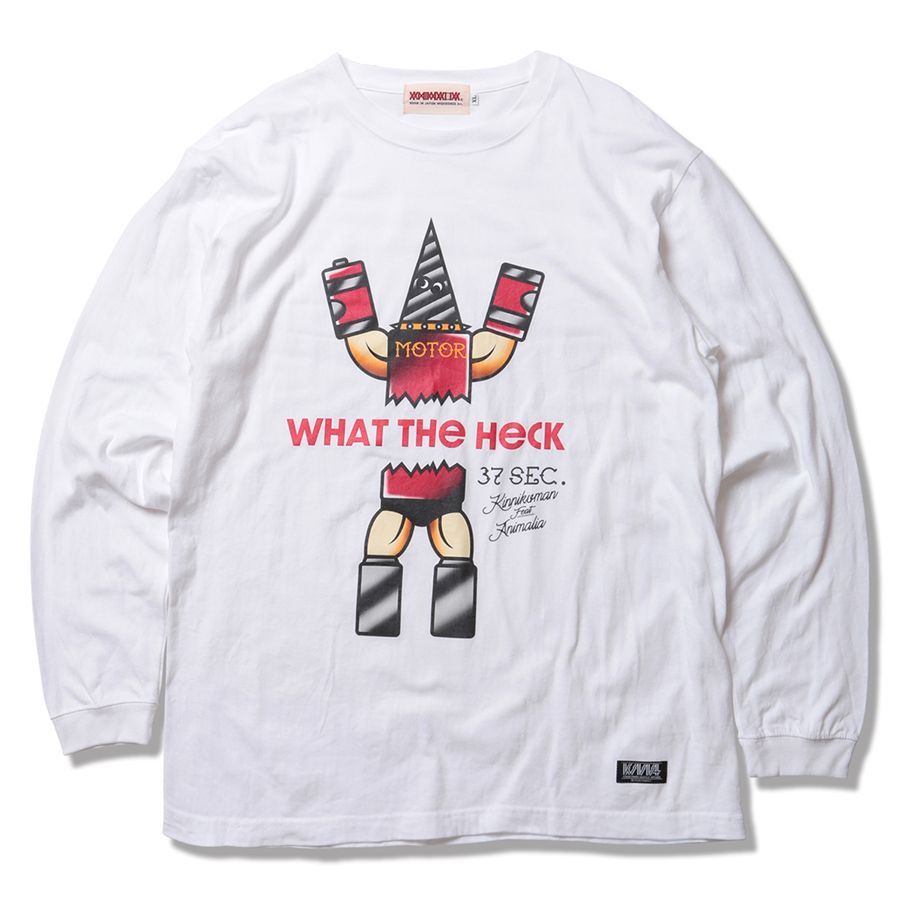 Lサイズ キン肉マン × ANIMALIA アニマリア WAHT THE HECK L/S tee