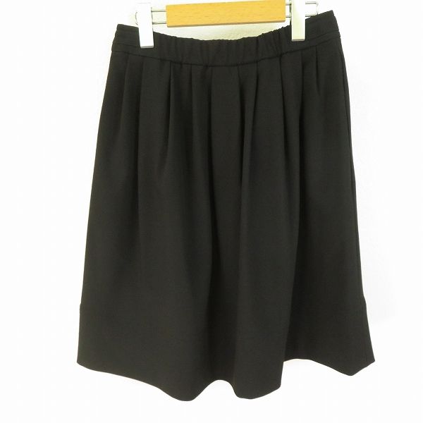 a トゥービーシック TO BE CHIC スカート 40 黒 無地 リボン タグ付き