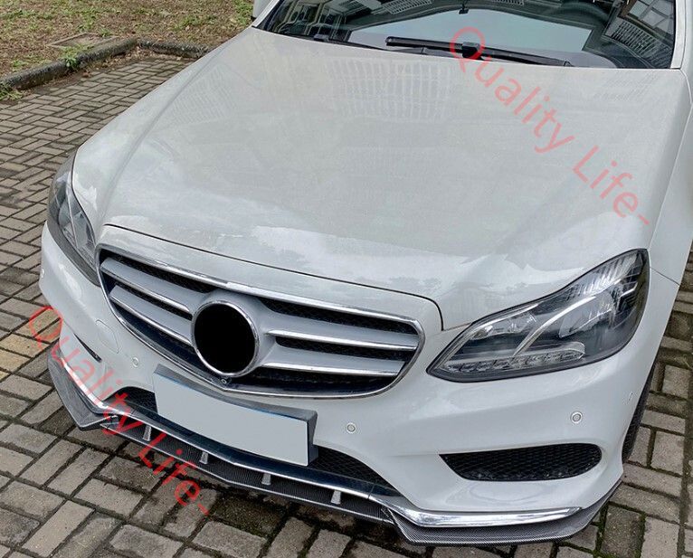 メルセデスベンツ Eクラス W212 S212 フロントリップスポイラー カーボン調 バンパー スポイラー E250E300E350