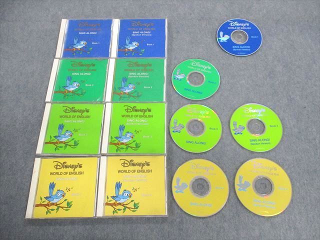 UX01-003 ワールドファミリー ディズニーワールドオブイングリッシュ シングアロング CD7枚/ビデオテープ4本付★ 00L1D