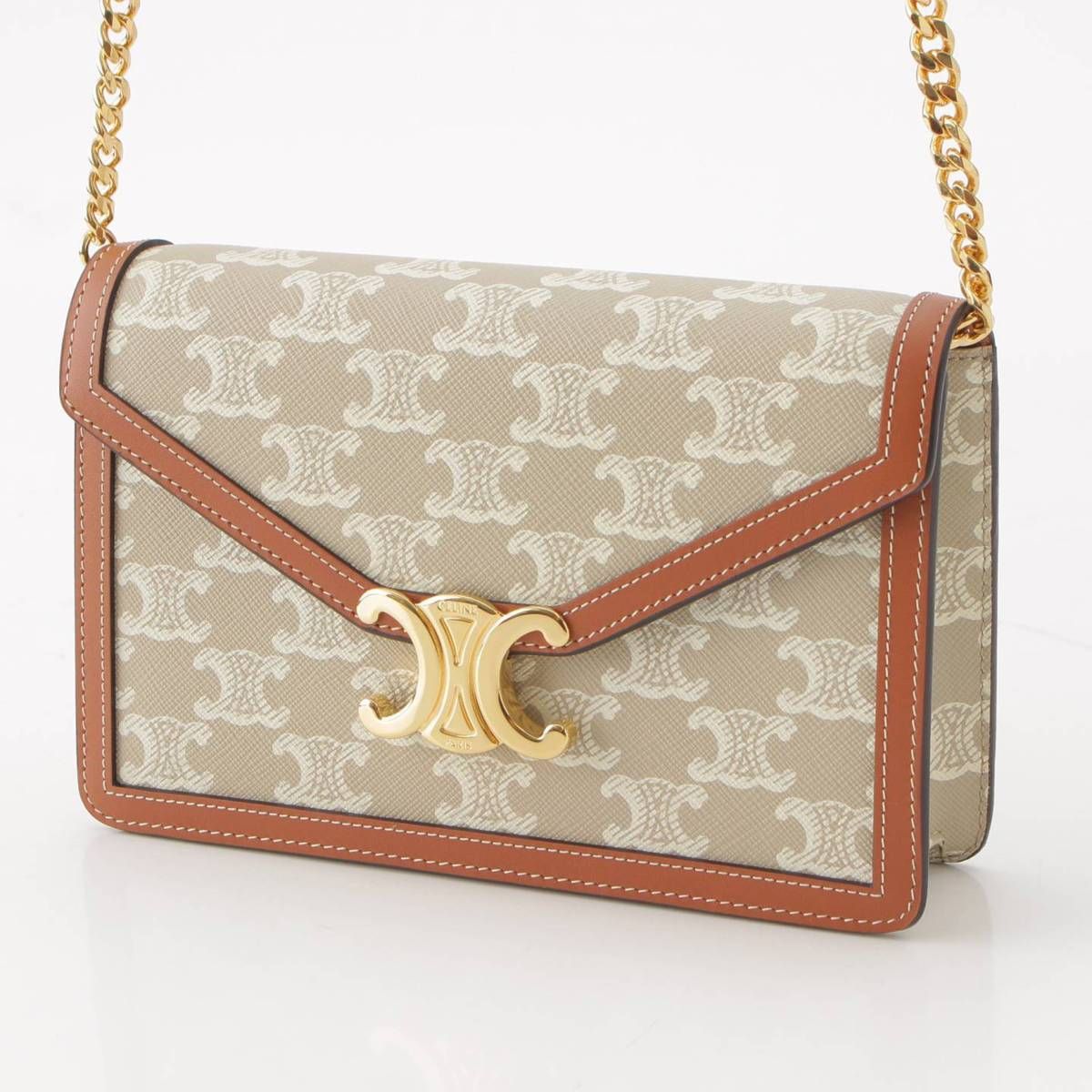 セリーヌ】Celine トリオンフ チェーンウォレット マーゴ レザー セリーヌ】Celine トリオンフ チェーンウォレット マーゴ レザー