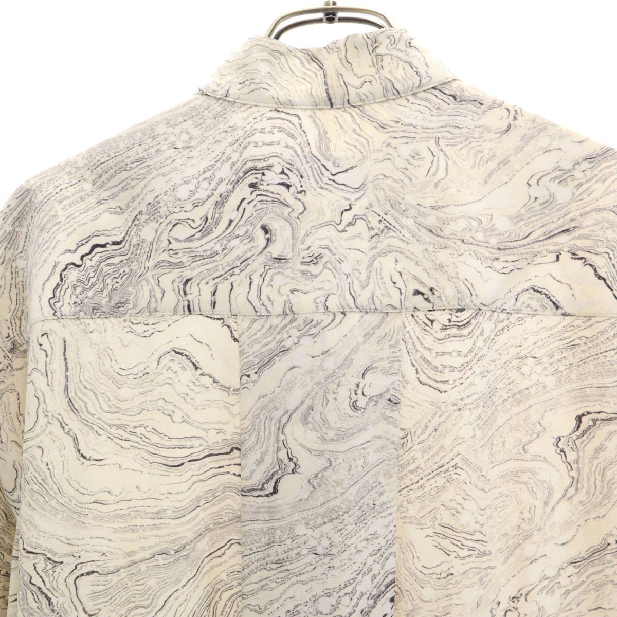 LEMAIRE ルメール シルク ハンガリー製 総柄 長袖 ワンピース クリーム  