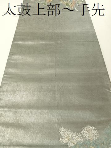 SO-382 袋帯 六通 正絹 京名所絵図 三千院 風景文様 高級 美品 平和屋着物▽六通柄袋帯 京洛園 三千院 金銀糸 引箔 正絹 逸品