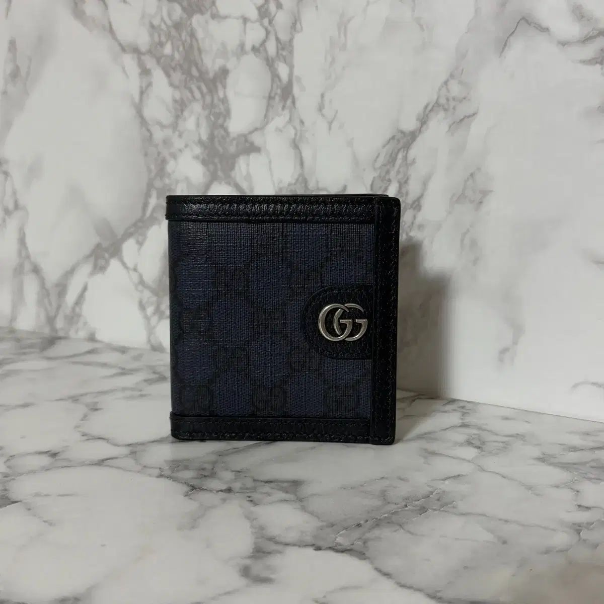 GUCCI グッチ オフィディア 二つ折り財布 ブルー|ダーク ブルー