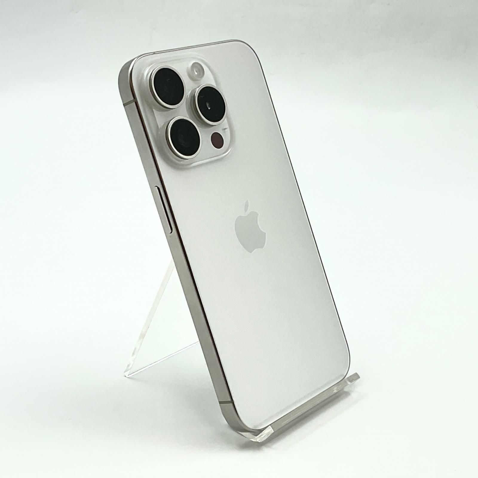 美品 SIMフリー iPhone 15 Pro 128GB ホワイトチタニウム iPhone 15 Pro 128GB - ホワイトチタニウム（SIMフリー）[整備済