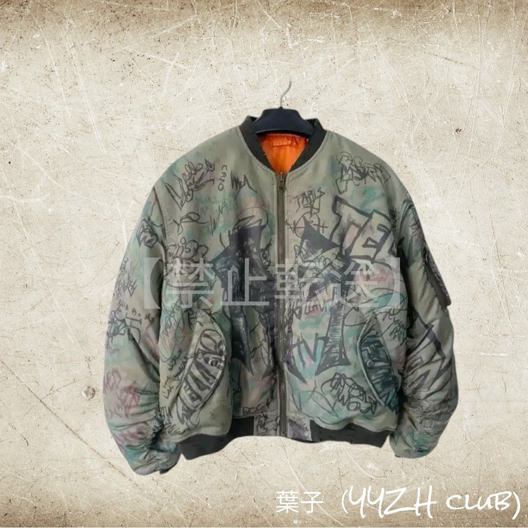 mowalola graffiti bomber jacket - メルカリ
