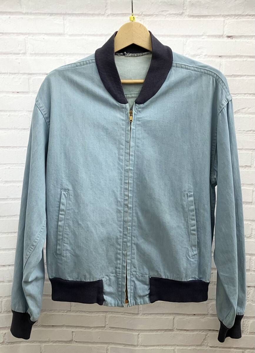 VINTAGE / ビンテージ / ブルゾン / 50s～60s シャンブレーブルゾン / Talon / 古着 / ブルー / ホワイト / アウター