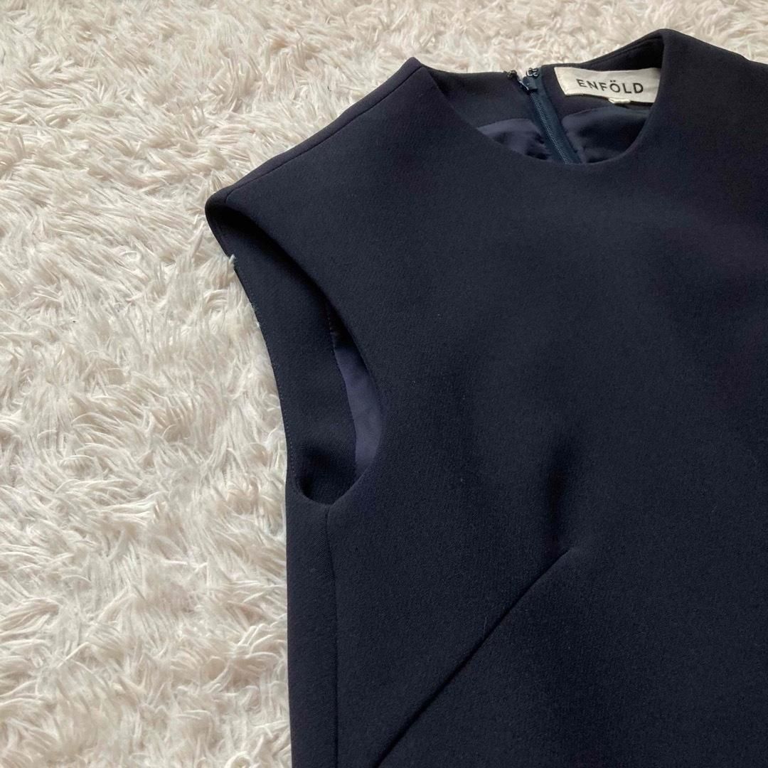 エブール　ノースリーブ　美品　エンフォルド 美品 ENFOLD エンフォルド ノースリーブワンピース フレア Aライン