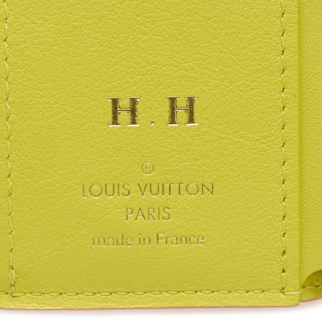 ルイヴィトン Louis Vuitton LV ポルトフォイユ・カプシーヌXS M81203 トリヨンレザー ピンク 3つ折り財布 ミニ財布  ※イニシャル入り
