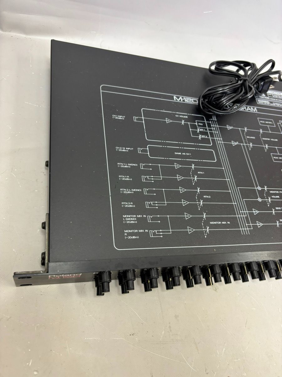 動作品】Roland M-120 ラインミキサー 12ch ラックマウント