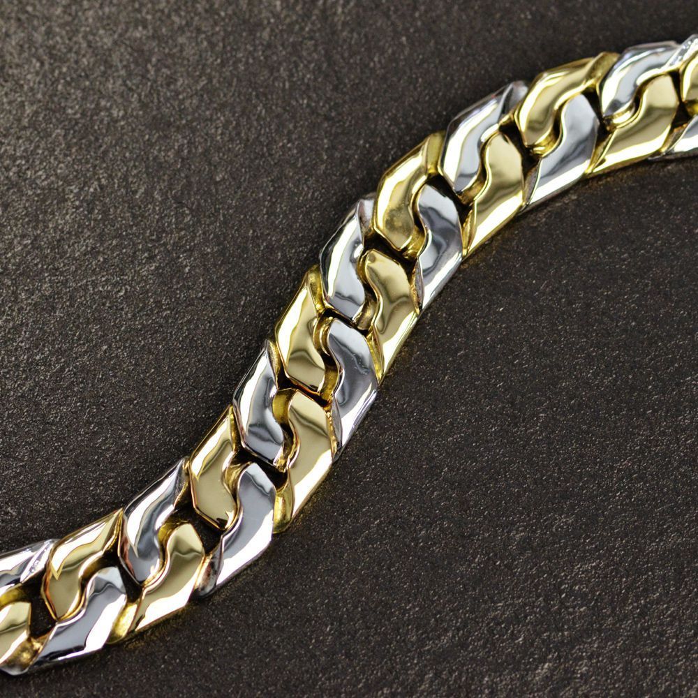 K18イエローゴールド/K18ホワイトゴールドブレスレット(RBL052