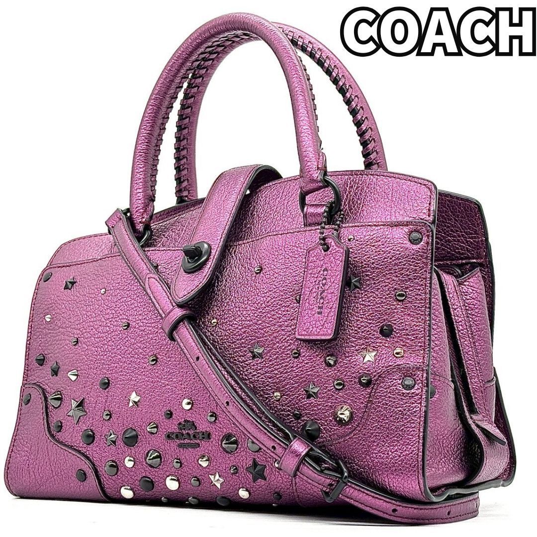 コーチ バンダナ スタッズ マーサー サッチェル 2WAY バッグ アイボリー COACH コーチ マーサーサッチェル 2wayショルダーバッグ
