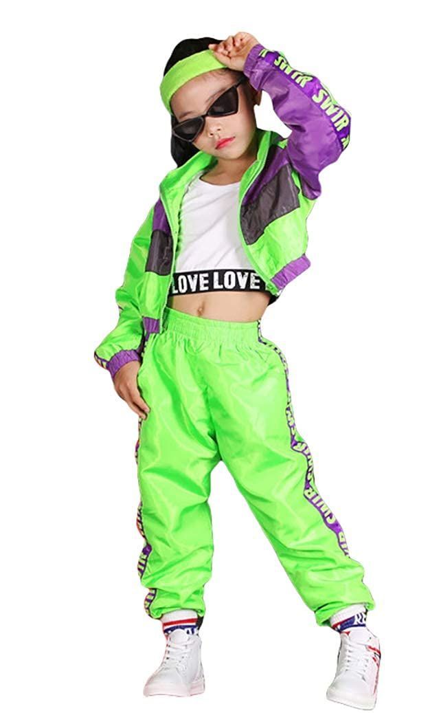 セットアップ 女の子 ダンス衣装 ヒップホップ キッズ セットアップ 上下セット 子供服 ジャケット ズボン タンクトップ ジャージ スポーツ LOLANTA へそ出し おしゃれ 3点セット 110-170