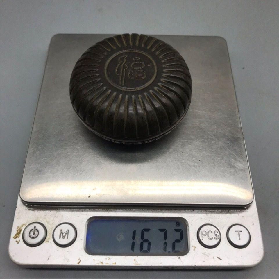 銅製 梅花墨盒 書道墨盒 印泥盒 香盒工芸品 美術品 置物