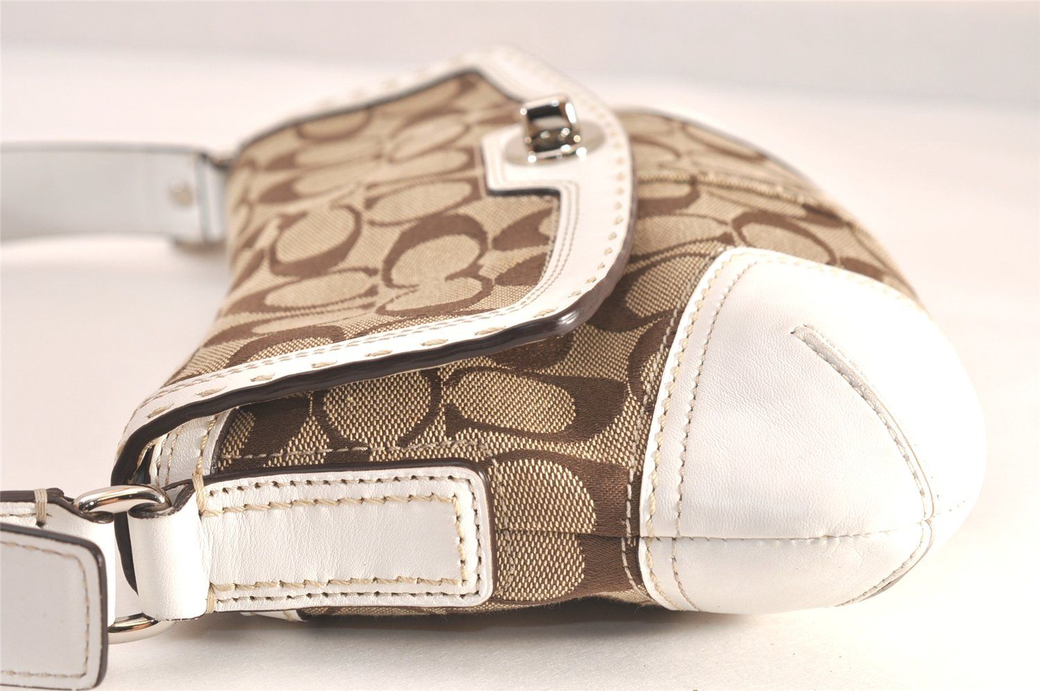 COACH コーチ 6845 ハンドバッグ ワンショルダー キャンバス レザー 