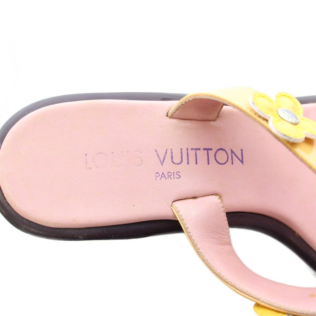 ルイヴィトン LOUIS VUITTON ヴェルニフラワー サンダル