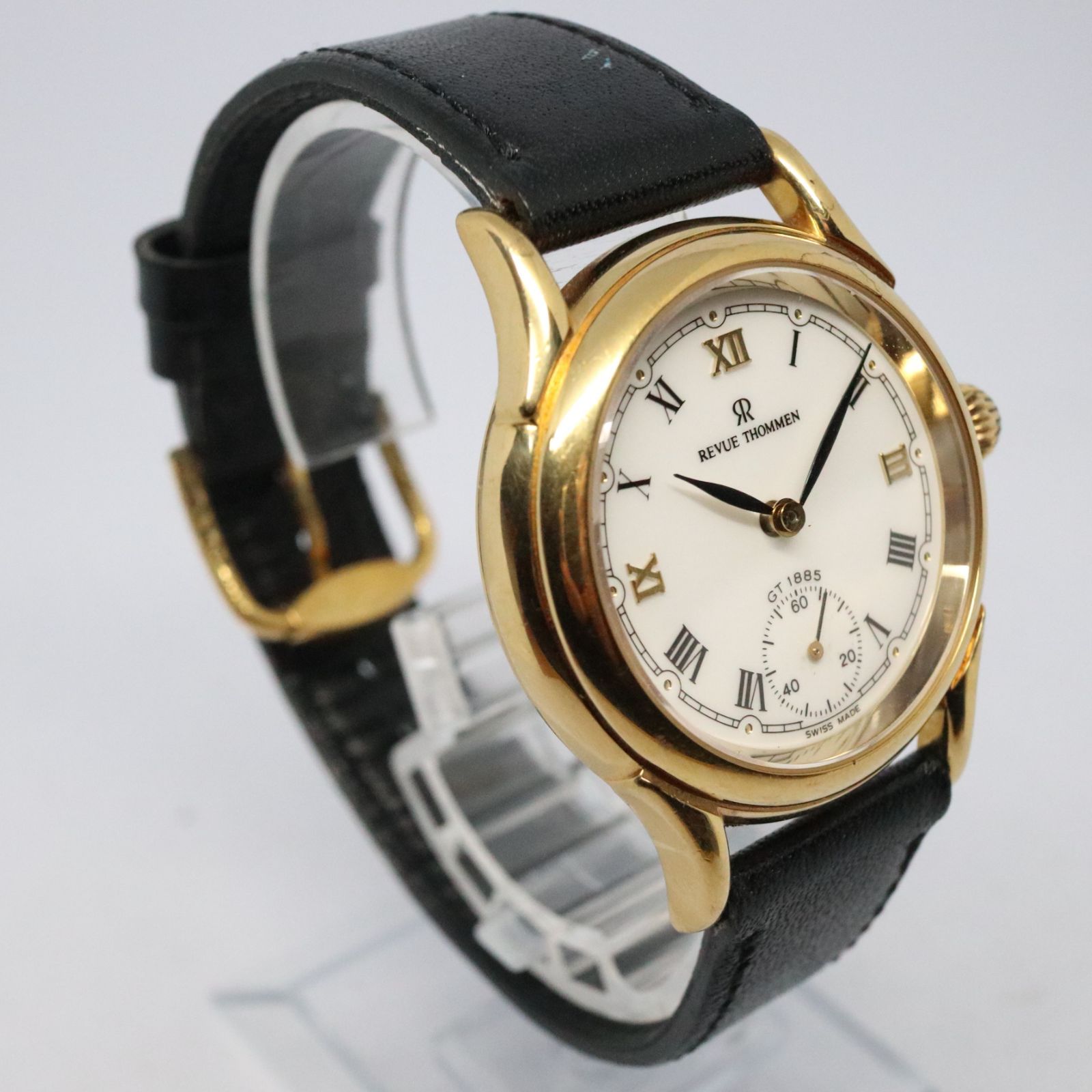 稼働品】REVUE THOMMEN レビュートーメン GT1885 手巻き ゴールド