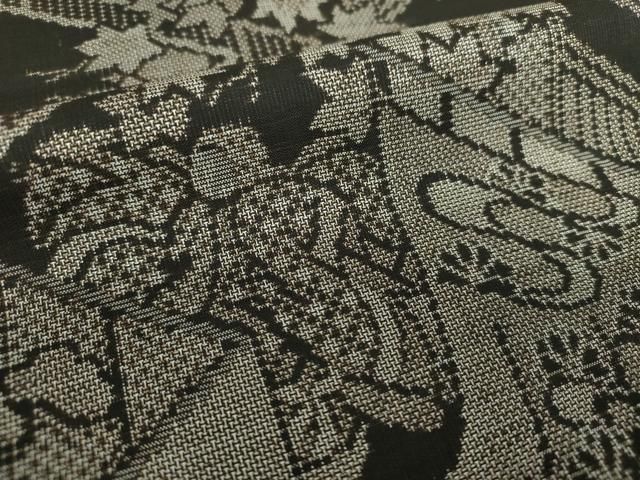 平和屋着物○本場大島紬 9マルキ 几帳人物風景 正絹 逸品 DAAQ3366ps  