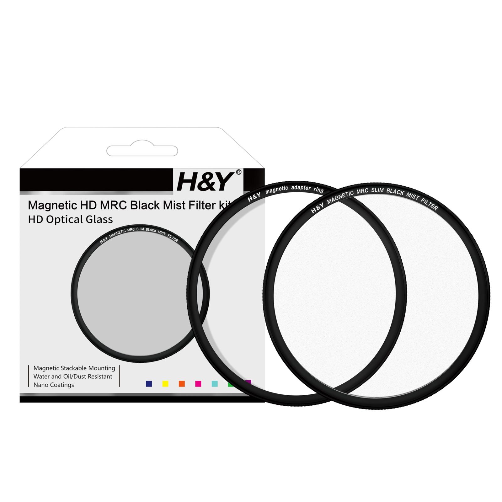 商品 H-Y ブラックミスト 67mm マグネティック HD ブラックプロミスト 1 4 フィルターキット マグネット式 薄枠 帯電防止 防汚 撥水 防傷 MC4-67