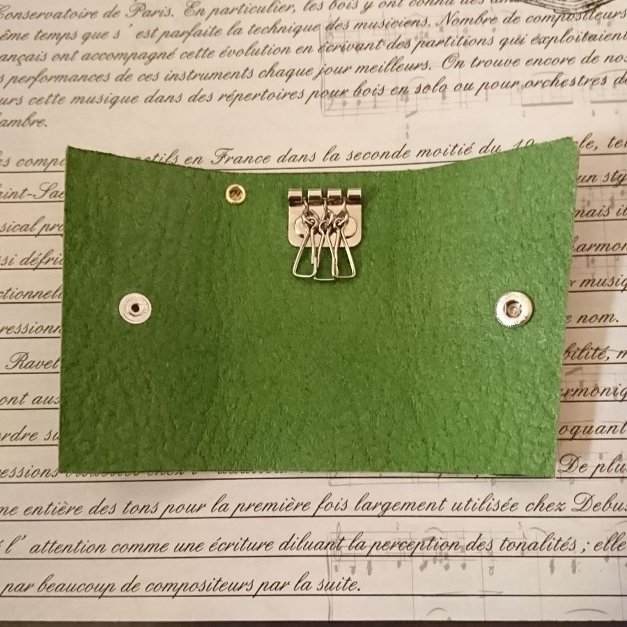 展示用 メロン柄型押し 牛革キーケース3蓮キー - メルカリ 